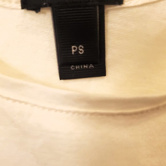 J. Crew Fancy White/Black Tank Top with Embellishments Petite Small - Picture 3 of 6